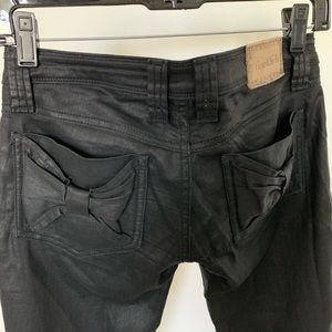Frankie B size 24 low rise black stretch jeans